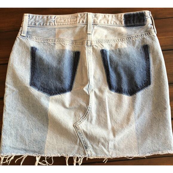 AG Adriano Goldschmied Jeans The Sandy Colorblock Patchwork Mini Skit Size 29 - Picture 10 of 12